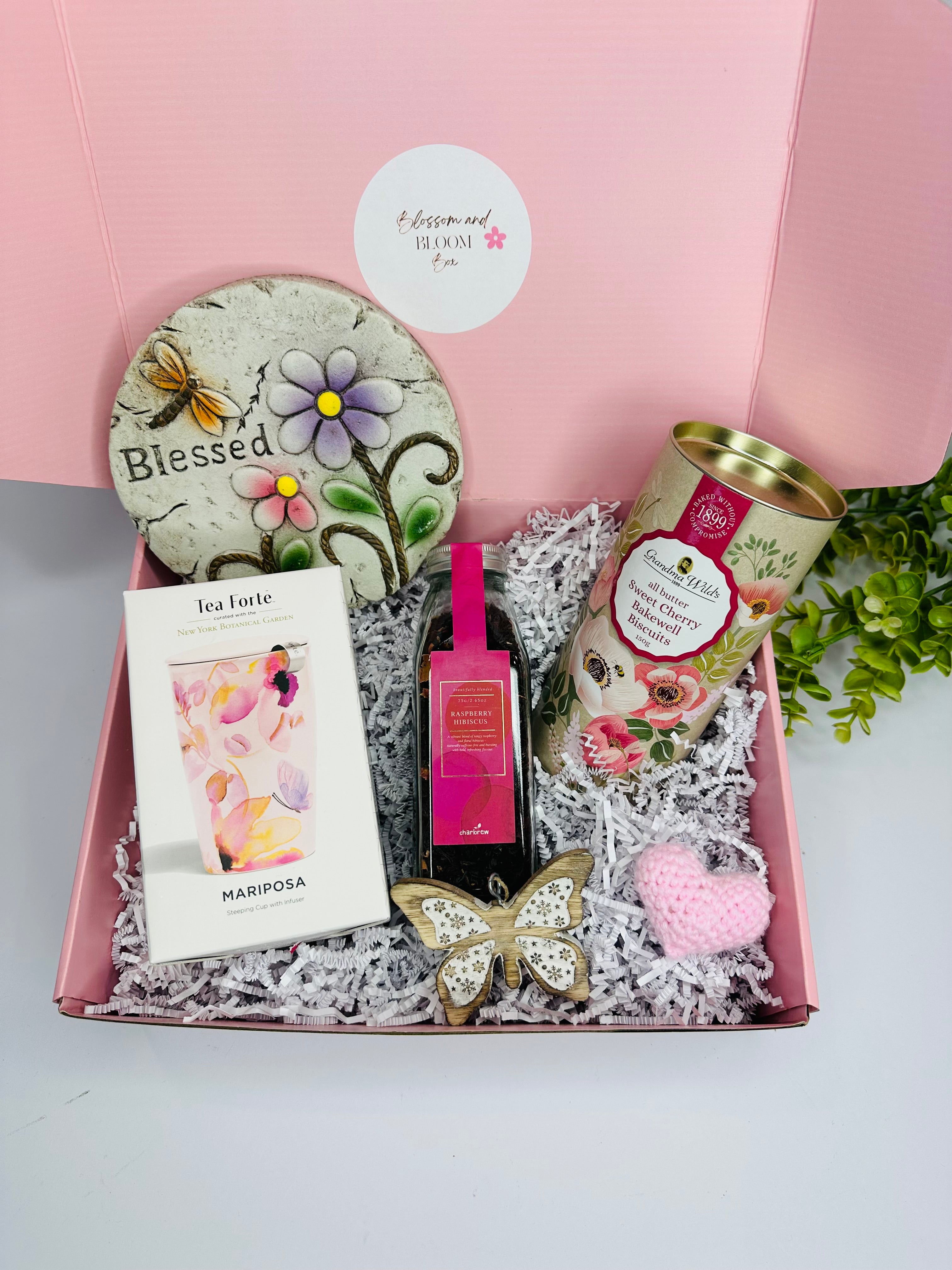 Mother's Day Blessed & Beautiful Gift Box - Tea, Biscuits & More