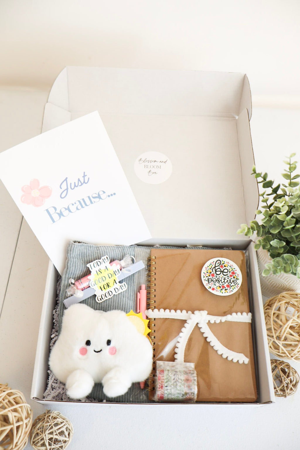 Just Because Gift Box for Adults or Children (Feel Better Soon, Get Well, Thinking of You, or Sympathy)