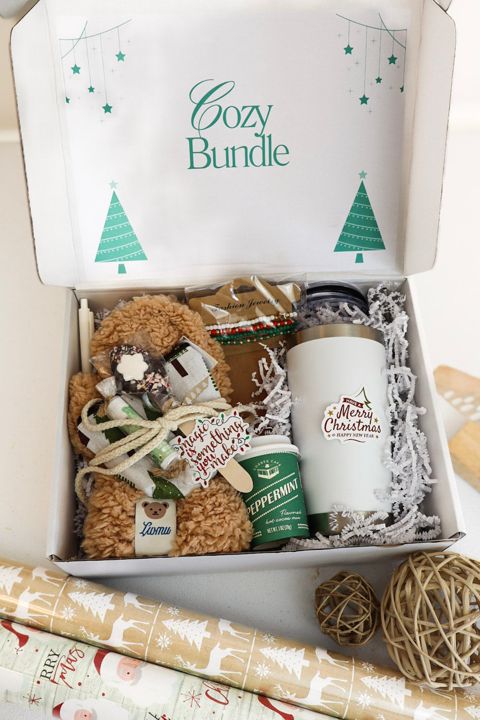 Cup of Cheer Christmas Box (Goodies for a Cozy Night In)